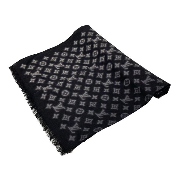 LOUIS VUITTON Ethol Monogram Eclipse Blurry Black - Scarf 761-060925 - Picture 1 of 7